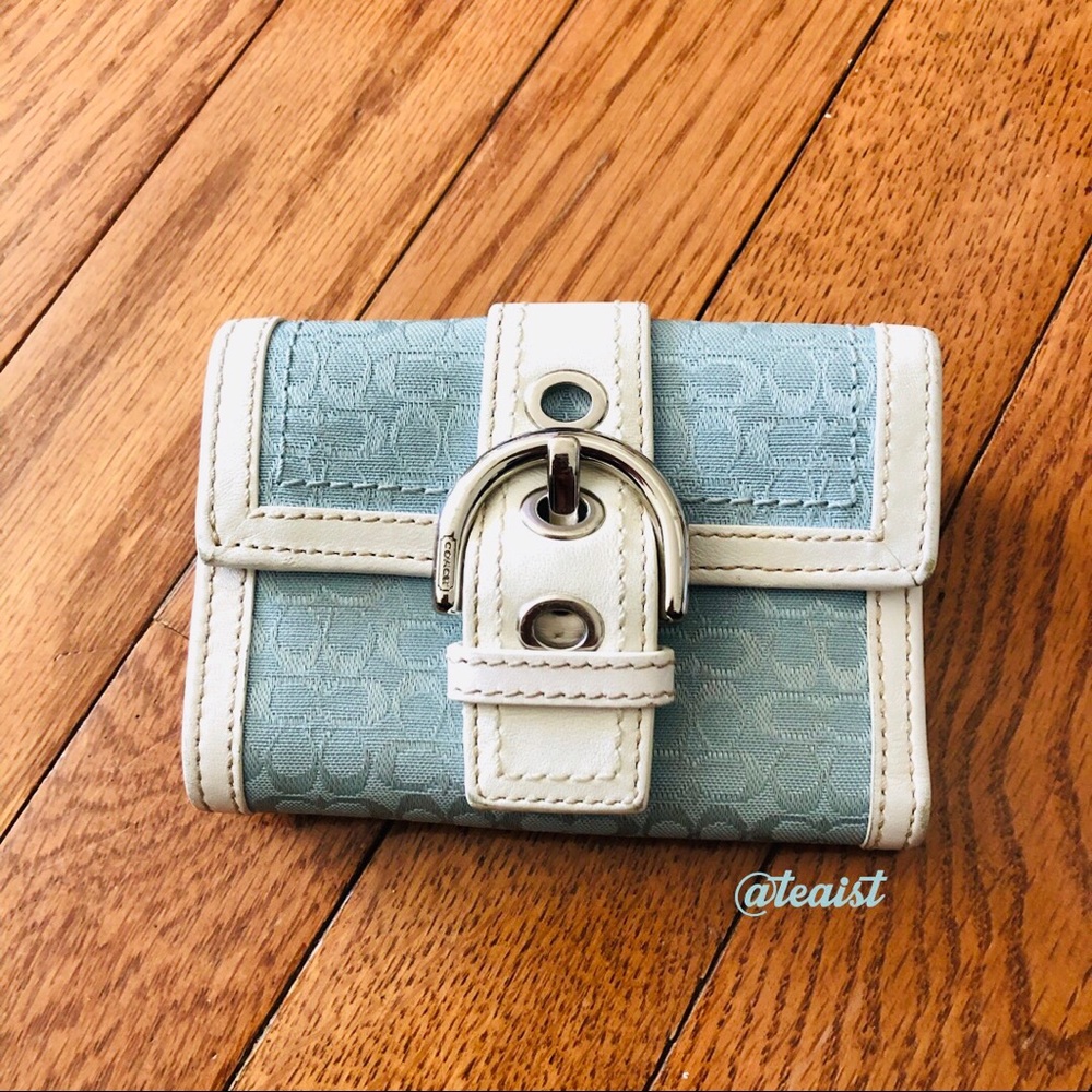 Coach Signature C Baby Blue Wallet